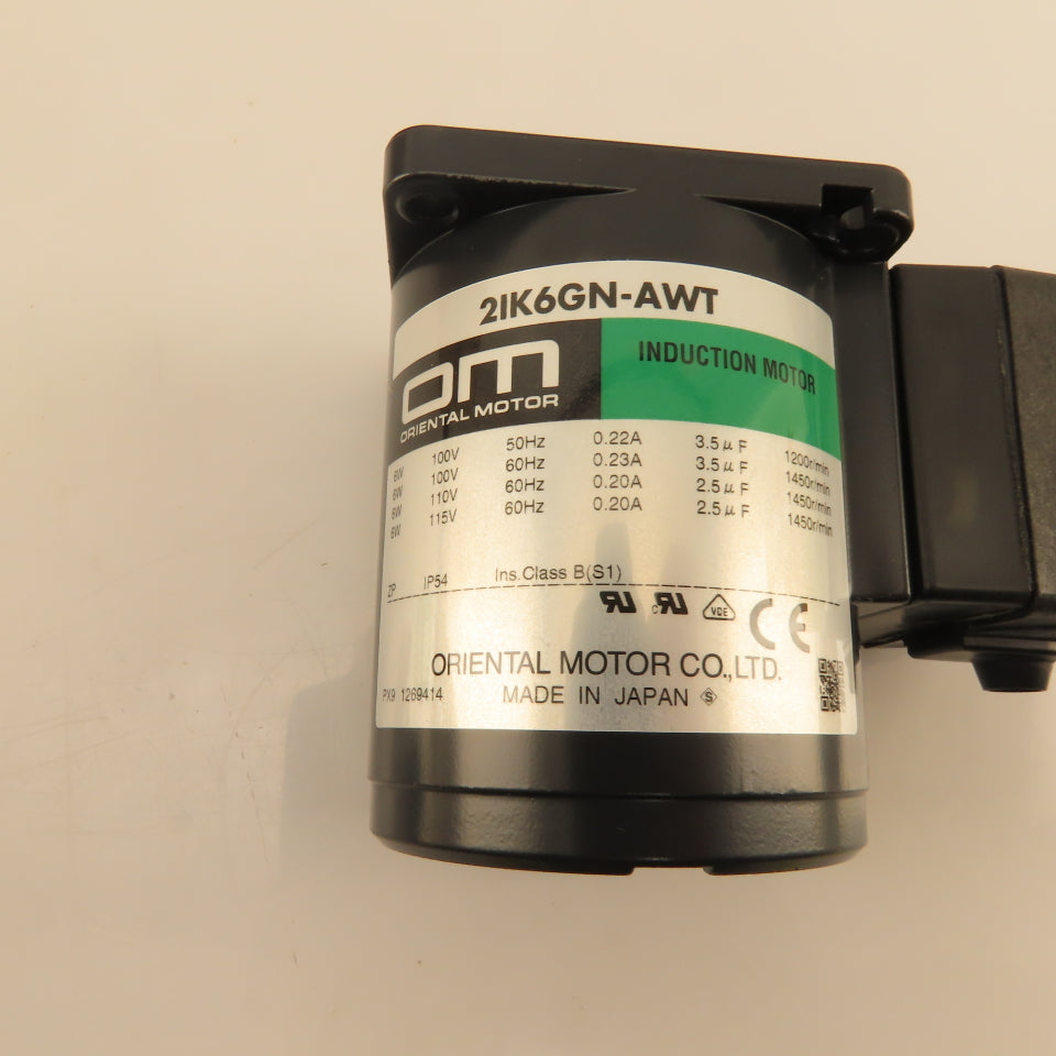 Oriental Motor 21K6GN-AWTU Induction Motor 100/115V 50/60Hz 1450RPM