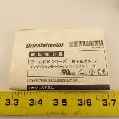 Oriental Motor 21K6GN-AWTU Induction Motor 100/115V 50/60Hz 1450RPM