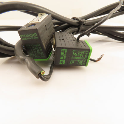 Murr Elektronik 7000-80021-6160300 24V Solenoid Coil Cable Connector Lot Of 2