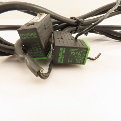 Murr Elektronik 7000-80021-6160300 24V Solenoid Coil Cable Connector Lot Of 2