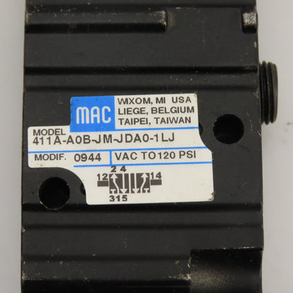 MAC 411A-A0B-JM-JDA0-1LJ 5/2 Position Pneumatic Solenoid Valve 24VDC Coil
