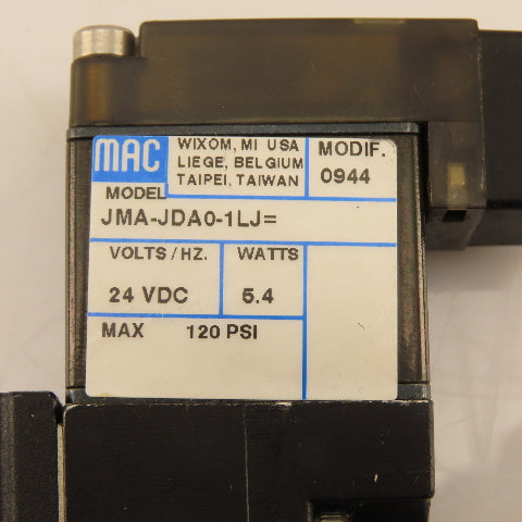 MAC 411A-A0B-JM-JDA0-1LJ 5/2 Position Pneumatic Solenoid Valve 24VDC