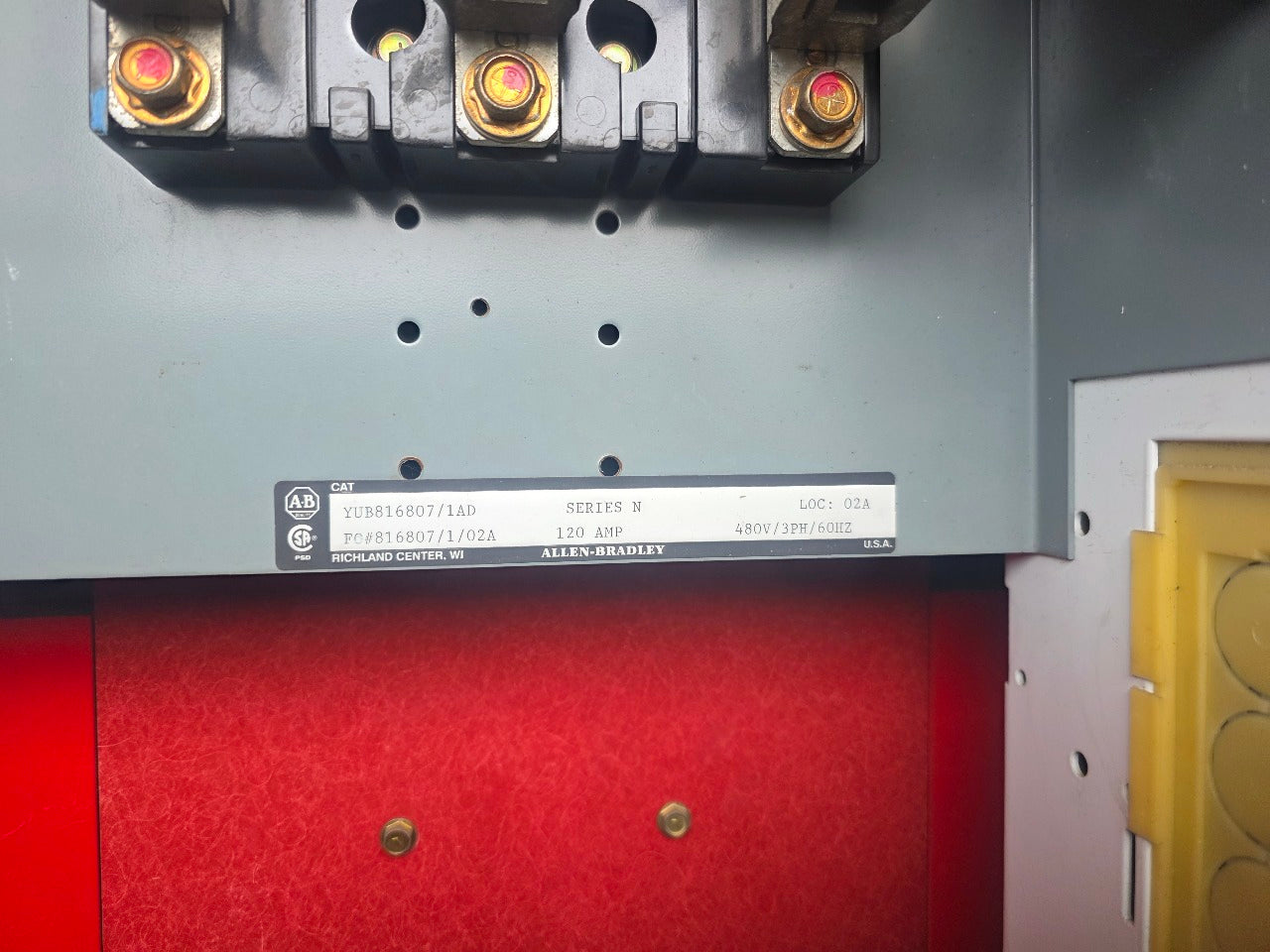 Allen Bradley 600V 800A Capacity Modular Motor Starter Enclosure 90"x55"x20"
