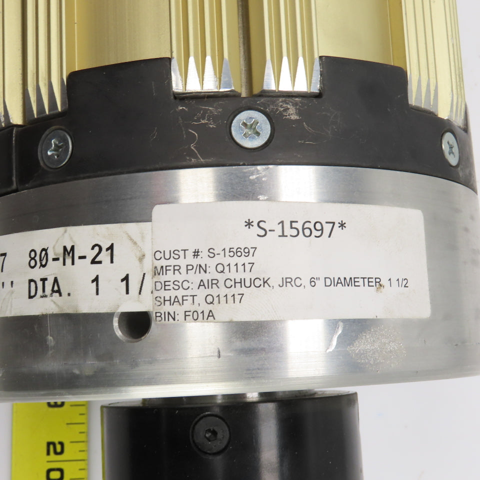 JRC Q1117 6" Diam Expandable Air Web Tensioning Chuck  3-7/8" Leafs 80 PSI