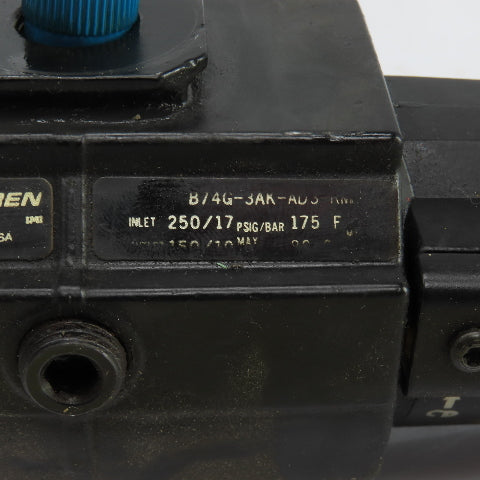 Norgren B/4G-3AK-ADS Pneumatic Filter/Regulator 250 PSI 3/8" NPT