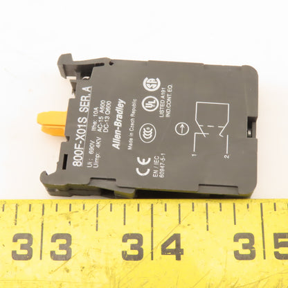 Allen Bradley 800F-X01S Self Monitoring Contact Block 600V