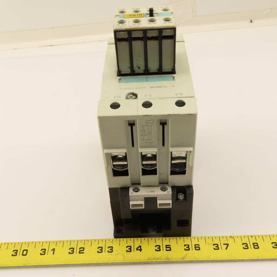 Siemens 3RT1046-1AG20 Contactor Relay 95A 45kW 400VAC 3 Pole 110V Coil