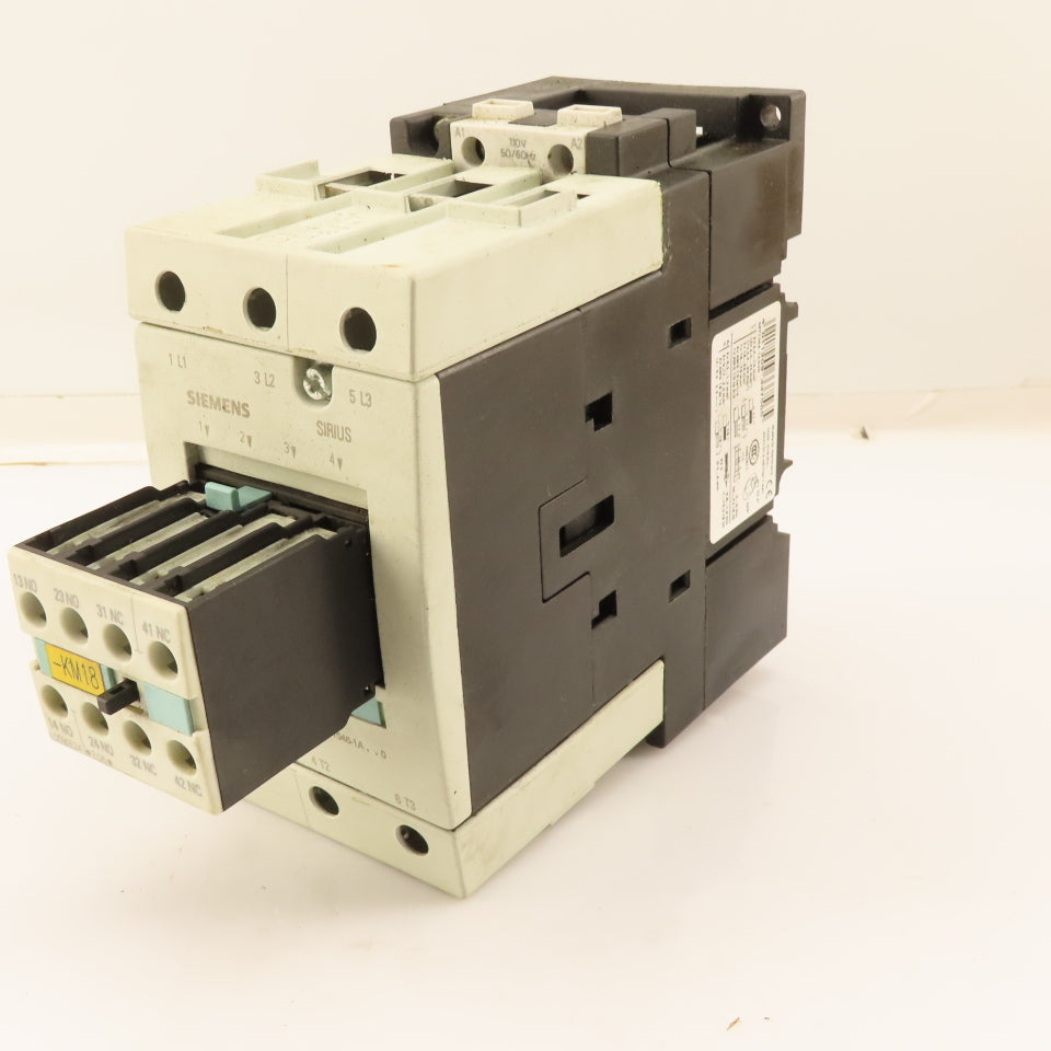 Siemens 3RT1046-1AG20 Contactor Relay 95A 45kW 400VAC 3 Pole 110V Coil