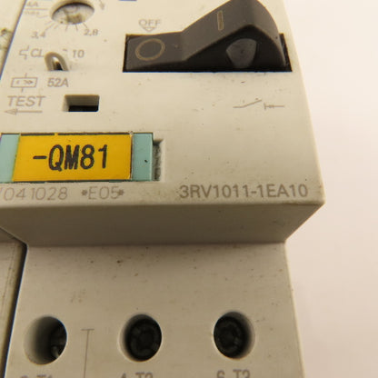 Siemens 3RV1011-1EA10 Manual Motor Starter Overload 400V 3Ph 2.8-4A Trip Lot/2