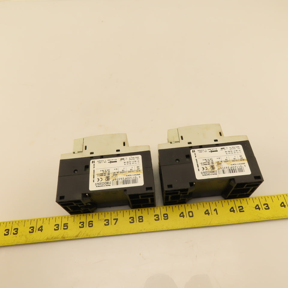 Siemens 3RV1011-1EA10 Manual Motor Starter Overload 400V 3Ph 2.8-4A Trip Lot/2