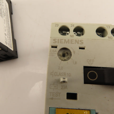 Siemens 3RV1011-1CA10 600V 3Ph Motor Starter Overload Breaker Mixed Lot Of 4