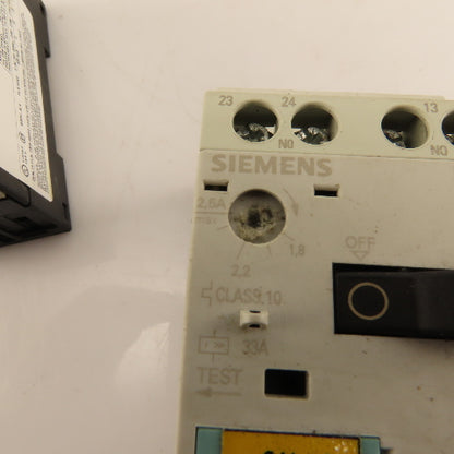 Siemens 3RV1011-1CA10 600V 3Ph Motor Starter Overload Breaker Mixed Lot Of 4