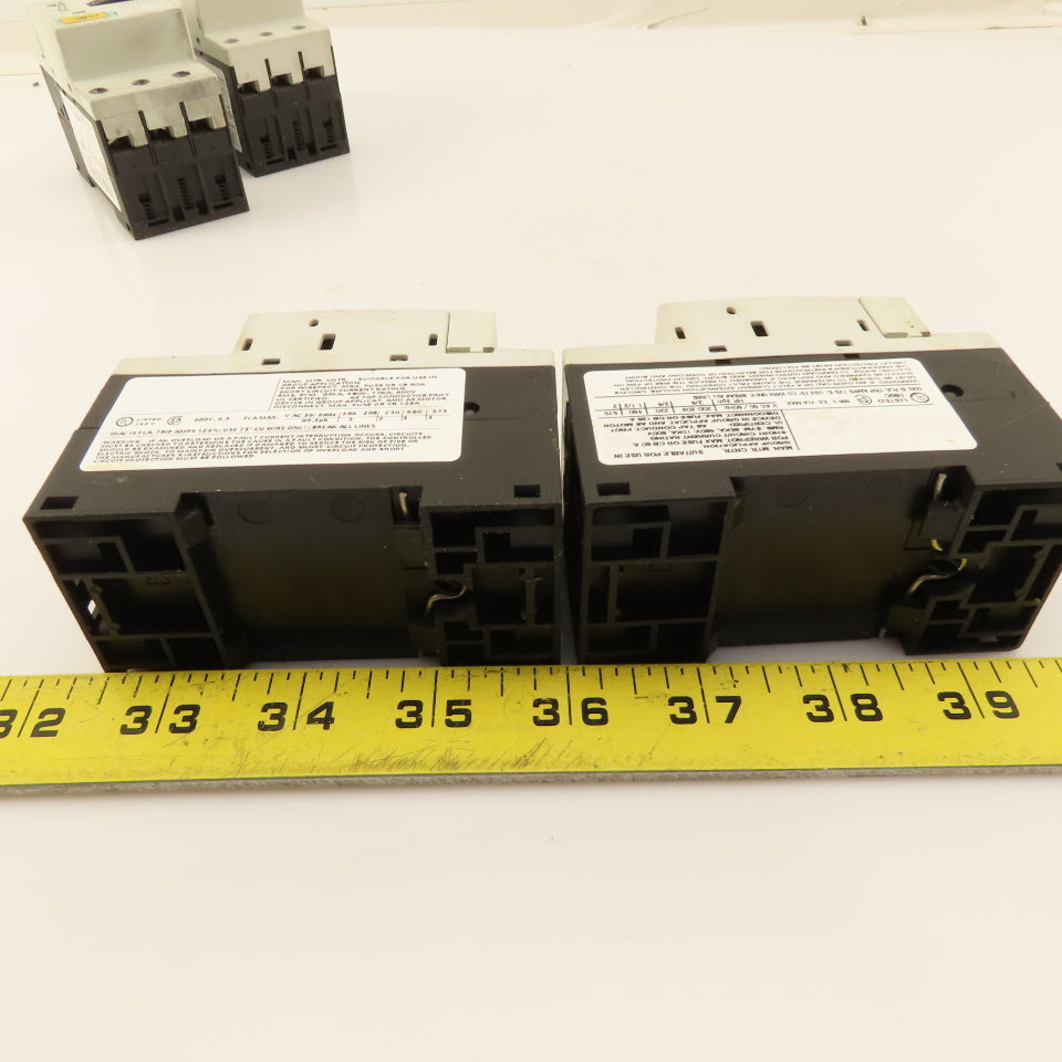 Siemens 3RV1011-1CA10 600V 3Ph Motor Starter Overload Breaker Mixed Lot Of 4