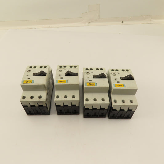 Siemens 3RV1011-1CA10 600V 3Ph Motor Starter Overload Breaker Mixed Lot Of 4