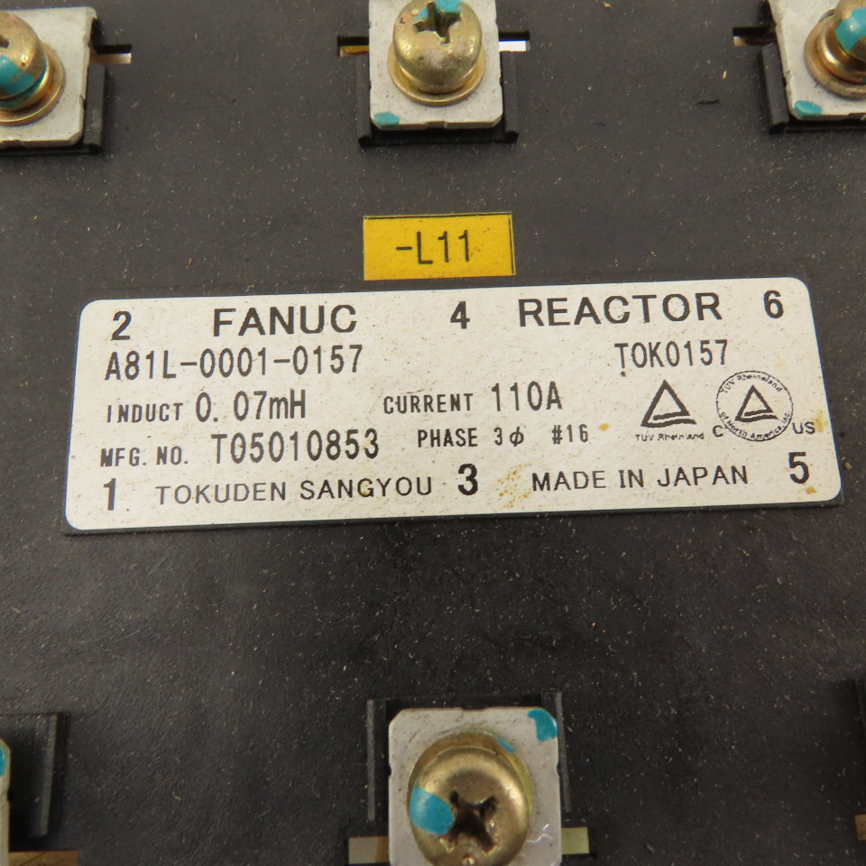 Fanuc A81L-0001-0157 110A 3Ph 0.07mH Line Reactor