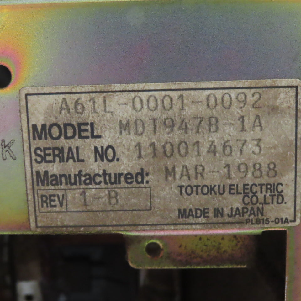 Fanuc MDT947B-1A A02B-0084-C092 CRT Unit Operator Display Needs Membrane