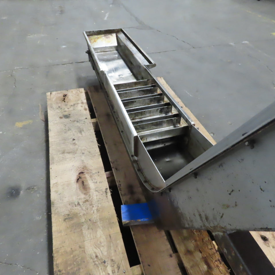 Hennig KMM-0530-00 116" Magnetic Incline Chip Conveyor 10" Belt 59" Disc 3Ph