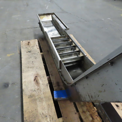 Hennig KMM-0530-00 116" Magnetic Incline Chip Conveyor 10" Belt 59" Disc 3Ph