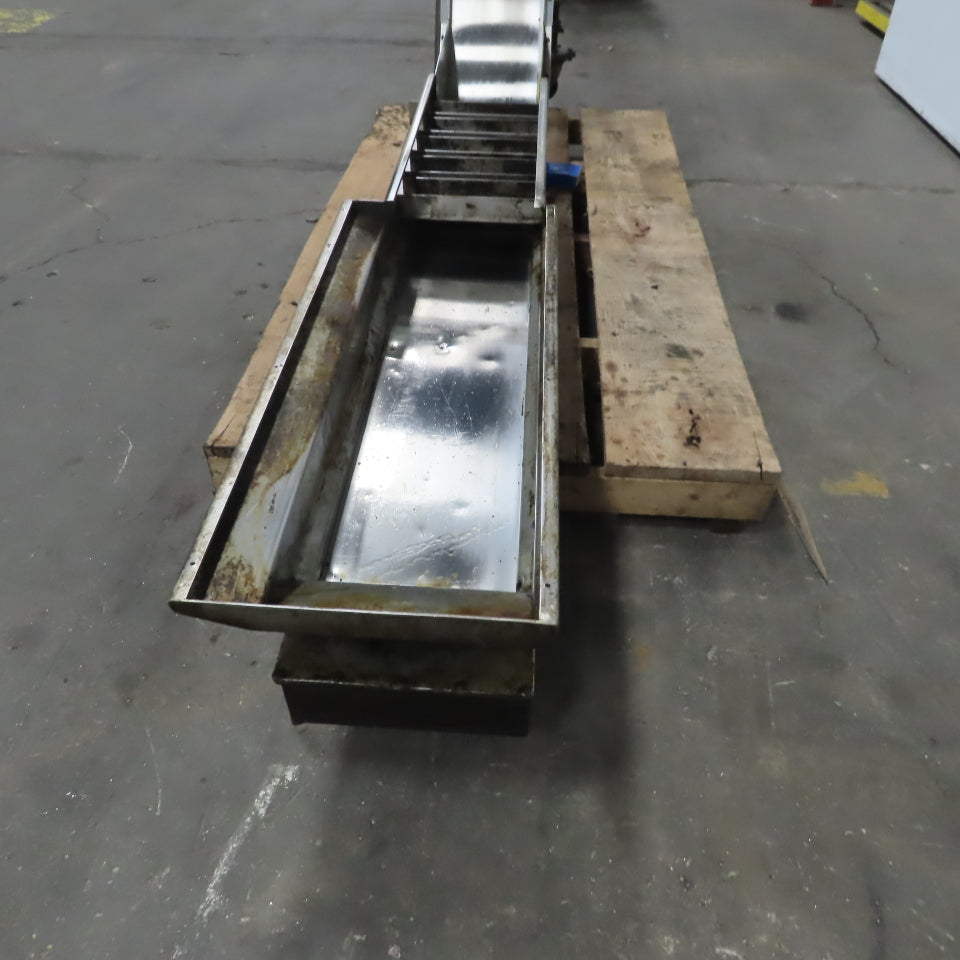 Hennig KMM-0530-00 116" Magnetic Incline Chip Conveyor 10" Belt 59" Disc 3Ph
