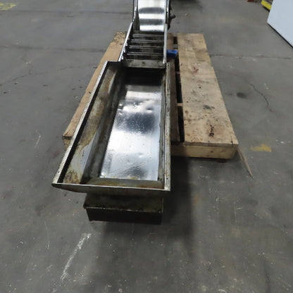 Hennig KMM-0530-00 116" Magnetic Incline Chip Conveyor 10" Belt 59" Disc 3Ph