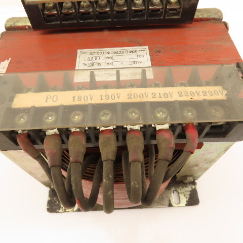 Gomi Type T-1B 180-230V Primary 50/60Hz 100-110V Sec 400/600VA 1Ph Transformer