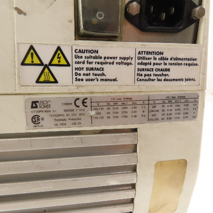Axiden 1015SD AM624611 Pascal Rotary Vane Pump Single Stage 110/220-230V 50/60Hz