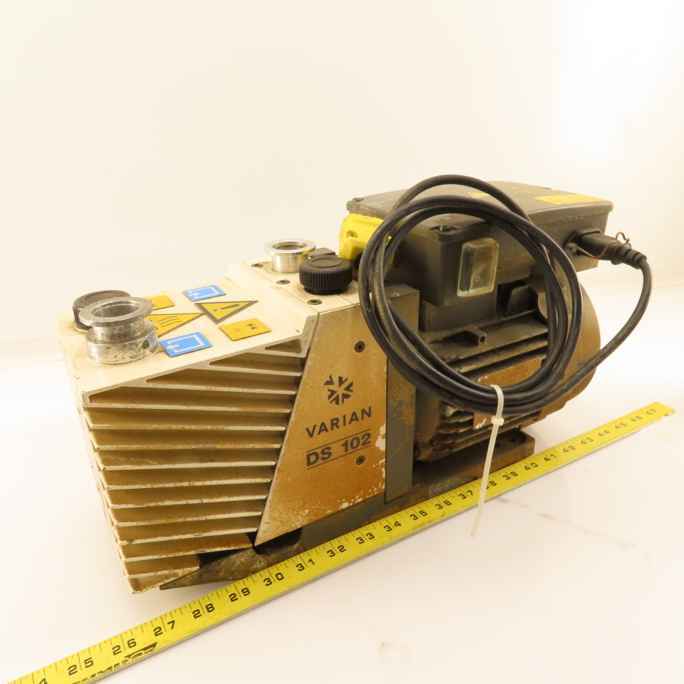 Varian DS102 949-9315 Dual Stage Rotary Vane Pump 208-230/460 .45/.55kW Tested