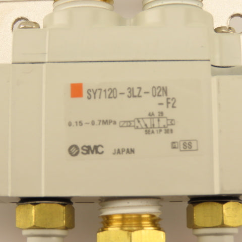 SMC SY7120-3LZ-02N 5/2 Position Pneumatic Directional Valve Single Solenoid 120V