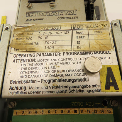 Indramat TDM 1.2-30-300-W0 MOD10X354-050 AC Servo Drive Controller Motor MAC 90B