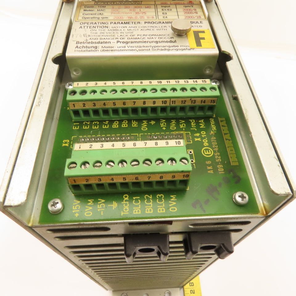 Indramat TDM 1.2-030-300WO MOD1/0X06-050 AC Servo Drive 90C-KD-1 2000RPM