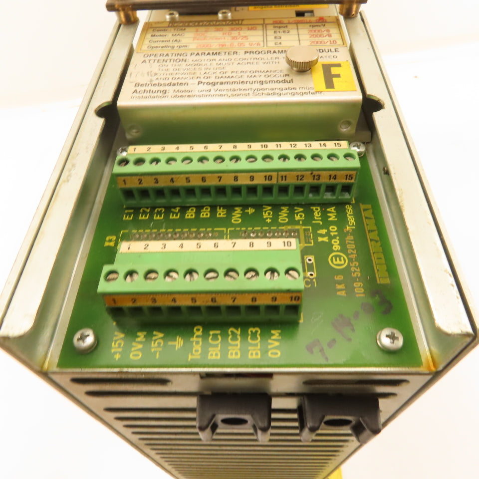 Indramat TDM 1.2-030-300WO MOD1/0X06-050 AC Servo Drive 90C-KD-1 2000RPM