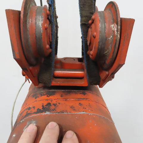 CM Lodestar Model A 1/8 Ton Electric Hoist 10' Lift 32 FPM 120V 1Ph W/Trolley