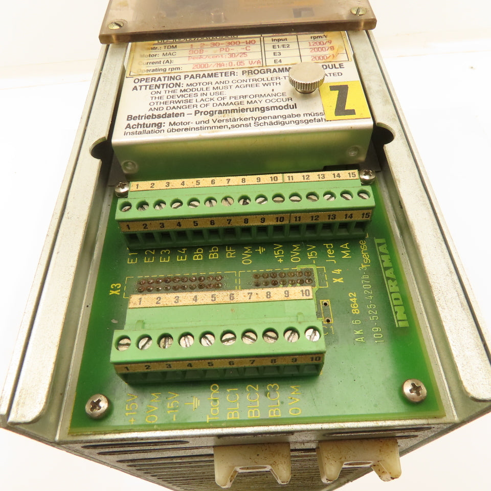 Indramat TDM1.2-30-300-W0 MOD 1/1X353-194 AC Servo Drive Controller 2000RPM