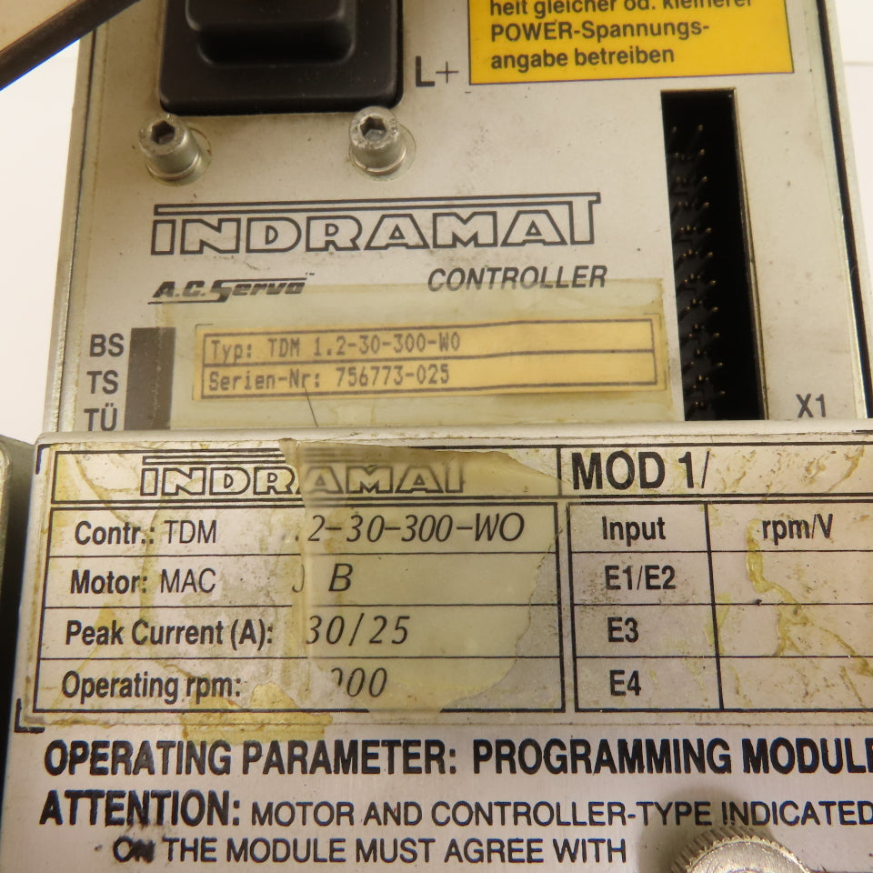 Indramat TDM1.2-30-300-W0 AC Servo Drive
