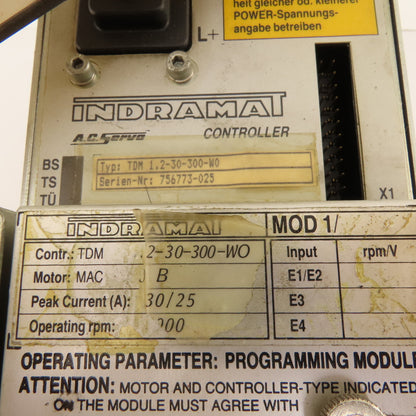 Indramat TDM1.2-30-300-W0 AC Servo Drive
