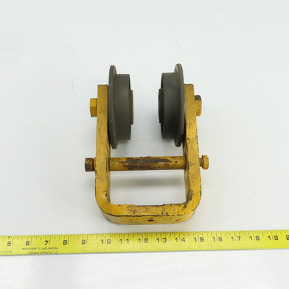 Unmarked Manual Push-Pull Hoist Trolley For 3-1/2" Beam