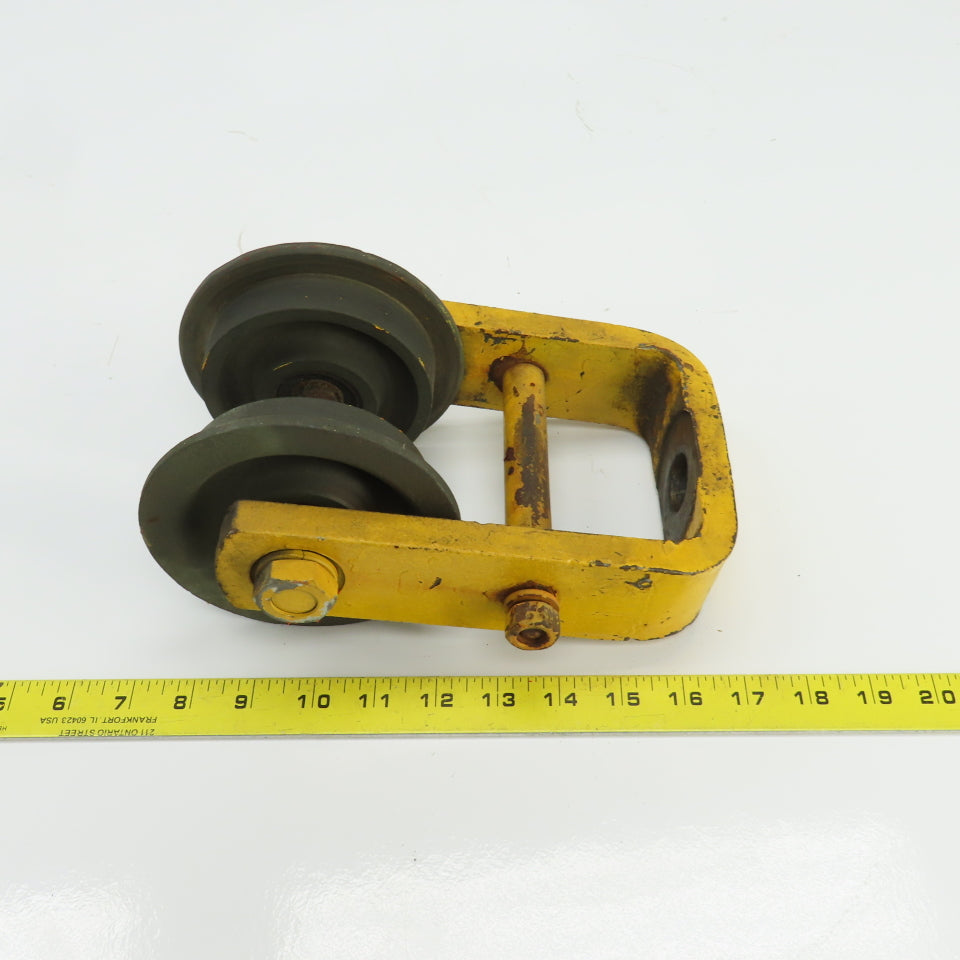 Unmarked Manual Push-Pull Hoist Trolley For 3-1/2" Beam