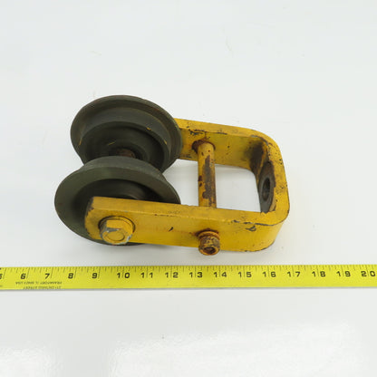 Unmarked Manual Push-Pull Hoist Trolley For 3-1/2" Beam