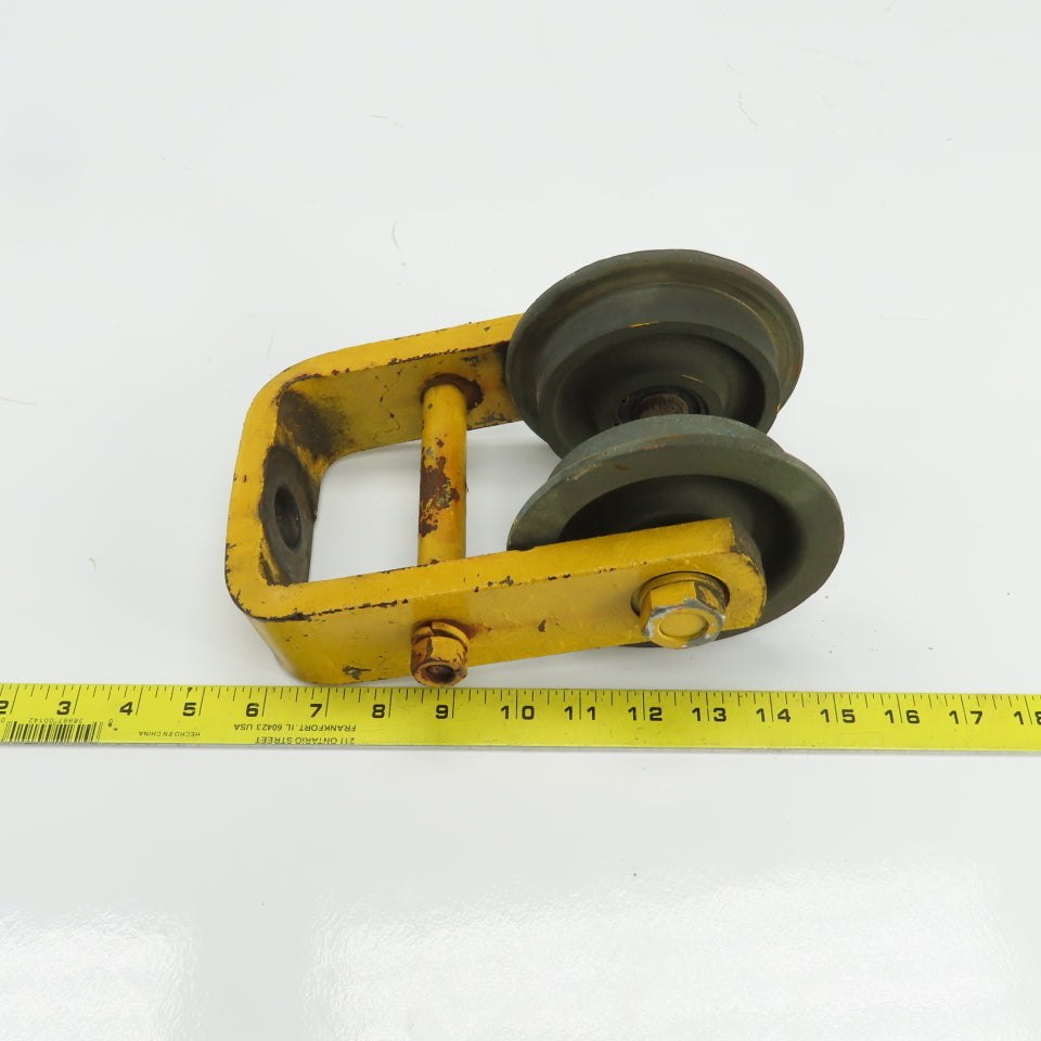 Unmarked Manual Push-Pull Hoist Trolley For 3-1/2" Beam