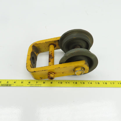 Unmarked Manual Push-Pull Hoist Trolley For 3-1/2" Beam