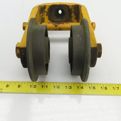 Unmarked Manual Push-Pull Hoist Trolley For 3-1/2" Beam