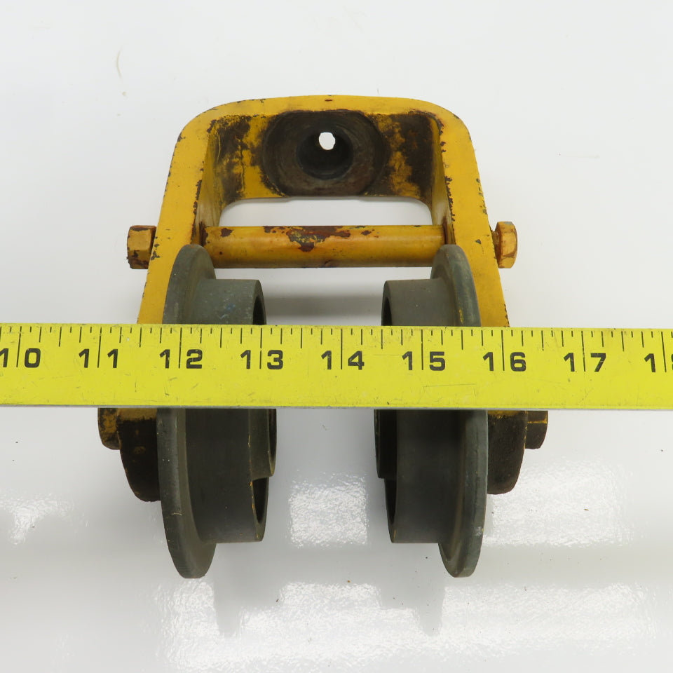 Unmarked Manual Push-Pull Hoist Trolley For 3-1/2" Beam