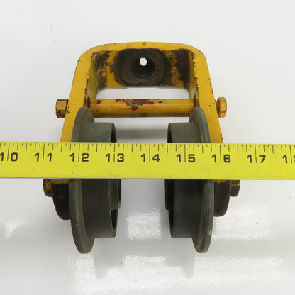 Unmarked Manual Push-Pull Hoist Trolley For 3-1/2" Beam
