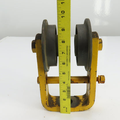 Unmarked Manual Push-Pull Hoist Trolley For 3-1/2" Beam