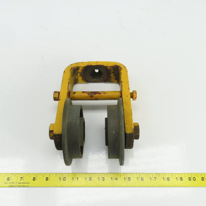 Unmarked Manual Push-Pull Hoist Trolley For 3-1/2" Beam