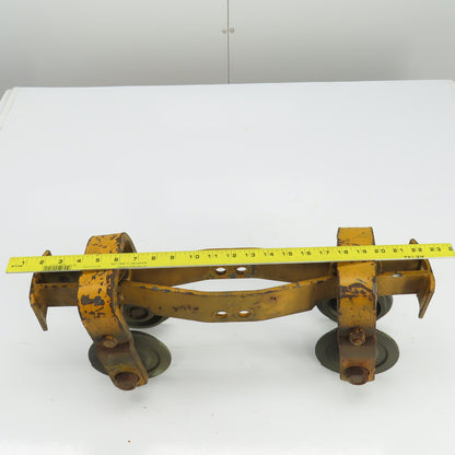 3-1/2" I-Beam Girder Underhung Bridge Crane Hoist Push Trolley Truck