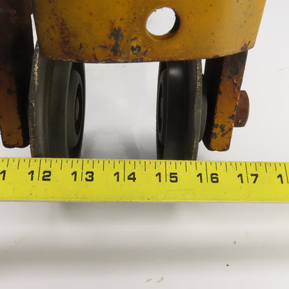 3-1/2" I-Beam Girder Underhung Bridge Crane Hoist Push Trolley Truck