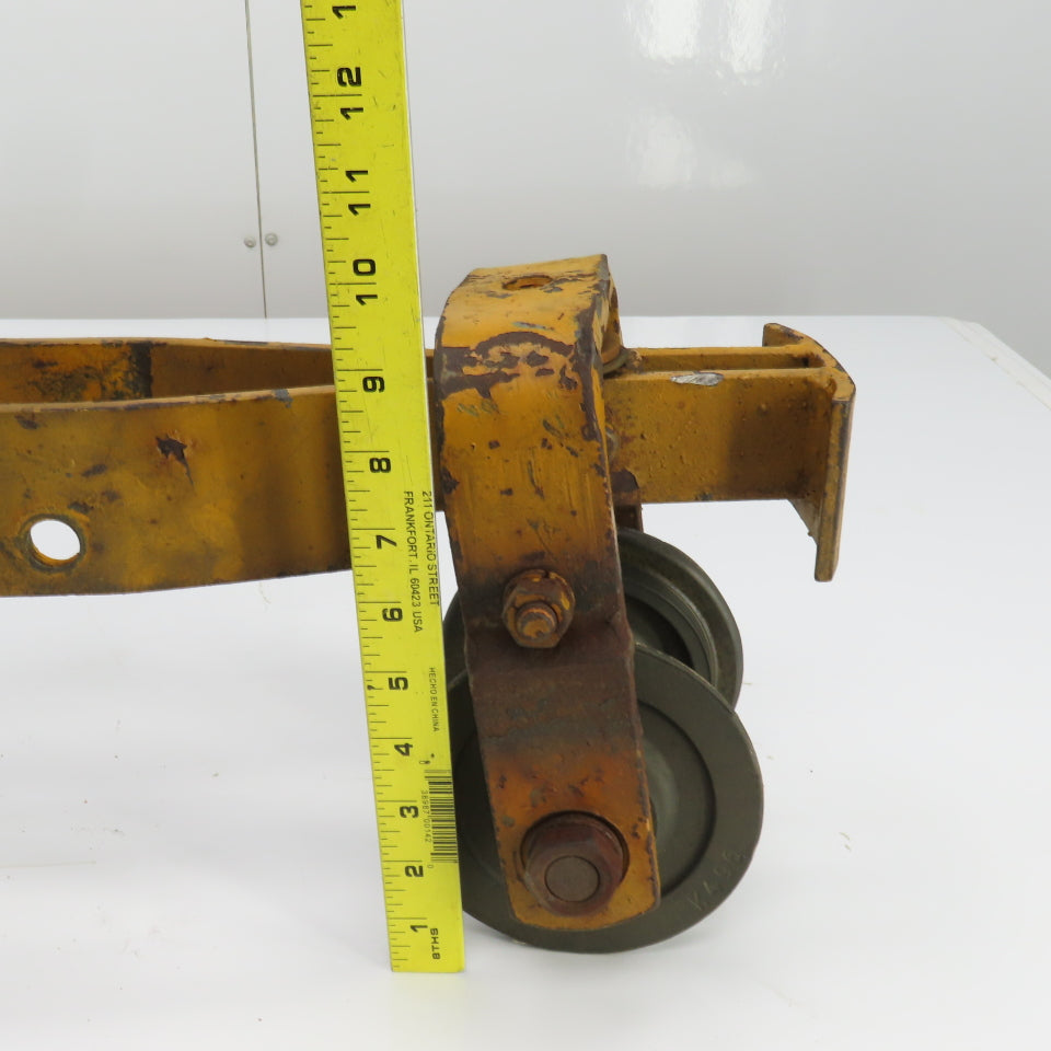 3-1/2" I-Beam Girder Underhung Bridge Crane Hoist Push Trolley Truck