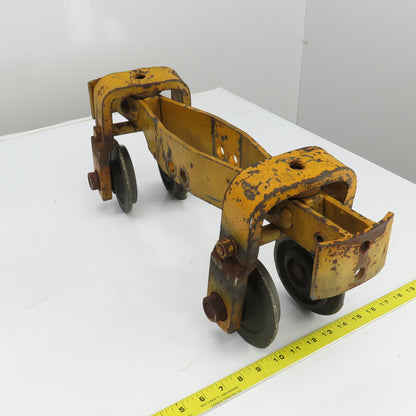 3-1/2" I-Beam Girder Underhung Bridge Crane Hoist Push Trolley Truck