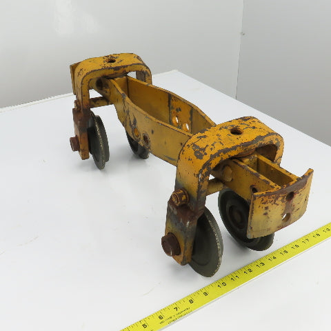 3-1/2" I-Beam Girder Underhung Bridge Crane Hoist Push Trolley Truck